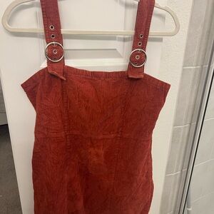 Justify Rust Corduroy Mini Dress